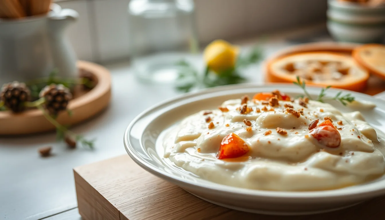 Risgrøt med kanelsmør og blåbær