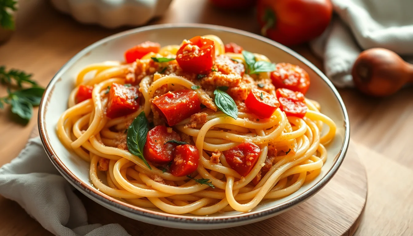 Pasta med hjemmelaget kjøttsaus