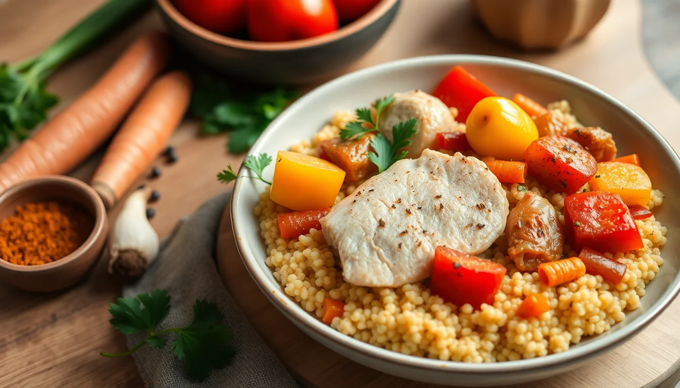 Kalkungryte med paprika og couscous