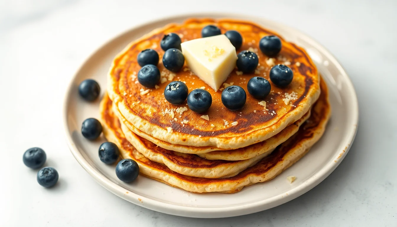 Blåbærpannekaker med sitrondryss