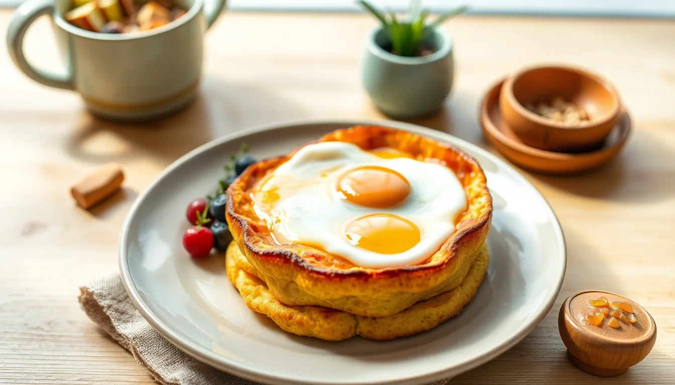 Pannekaker med blåbær og kanel